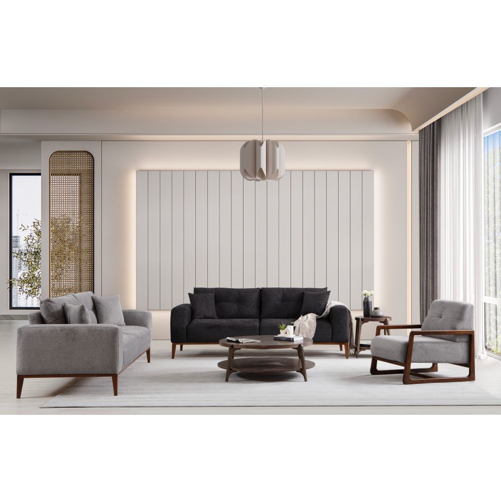 Sinor 3-Sjedalni - Svijetlo Sivi Sofa-Krevet slika 3