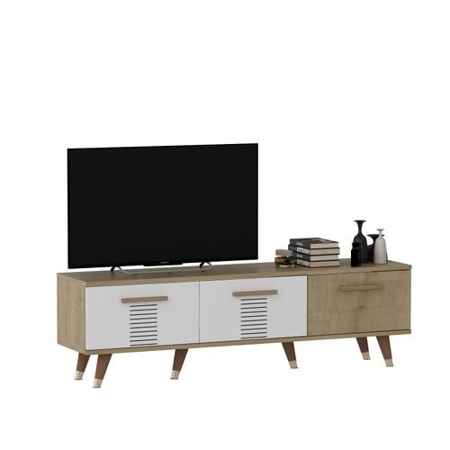 Woody Fashion Stalak za televizor, Asimo - Sapphire Oak, White slika 3