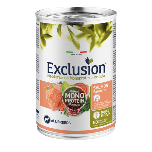 Exclusion Mediterraneo Monoprotein Formula Adult All breed, potpuna hrana za pse, losos, 400 g slika 1