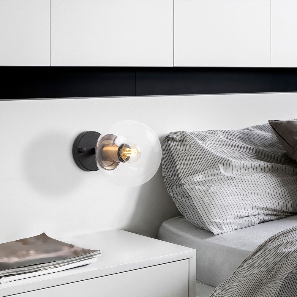 Atmaca - 10225 Crna Antikna Zidna Lampa slika 1