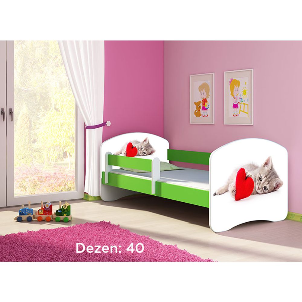 ACMA Dječiji krevet Acma II Green - 140x70cm - Dezen 40 slika 2