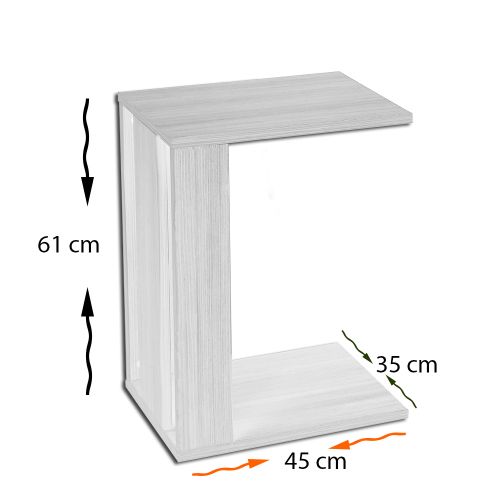 Single - Shiny White White Side Table slika 5