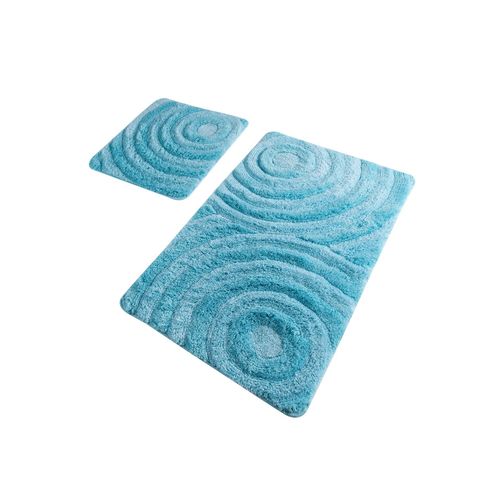 Wave - Turquoise Turquoise Acrylic Bathmat Set (2 Pieces) slika 2