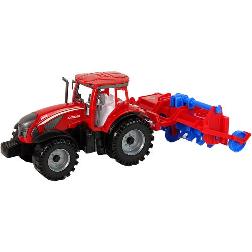 Traktor s plugom crveni slika 2