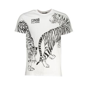 CAVALLI CLASS MEN'S SHORT SLEEVED T-SHIRT WHITE