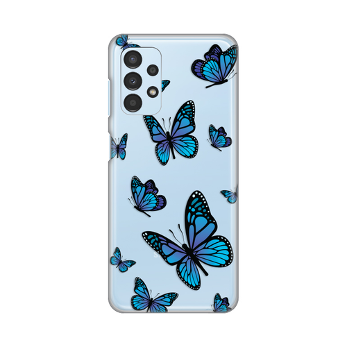 Torbica Silikonska Print Skin za Samsung A135F Galaxy A13 4G Blue butterfly slika 1