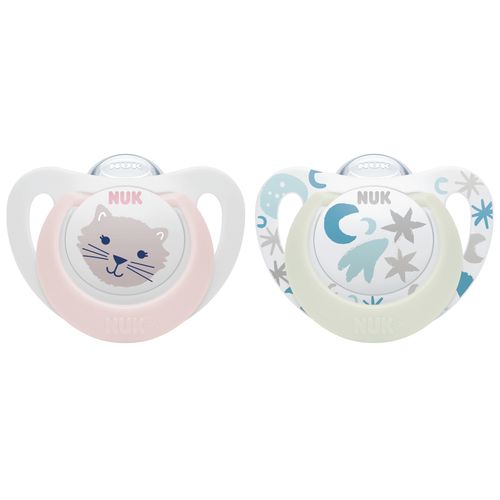 NUK duda varalica - silikon Star Day &amp; Night 0-6 m, 2/1 10730692 slika 4