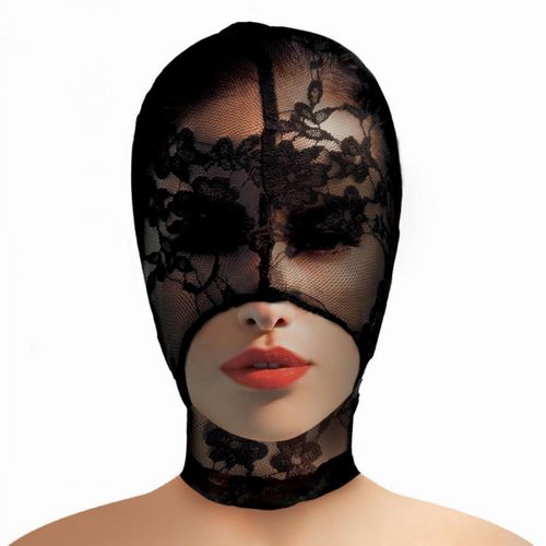 Lace Seduction Bondage Mask - Black slika 1