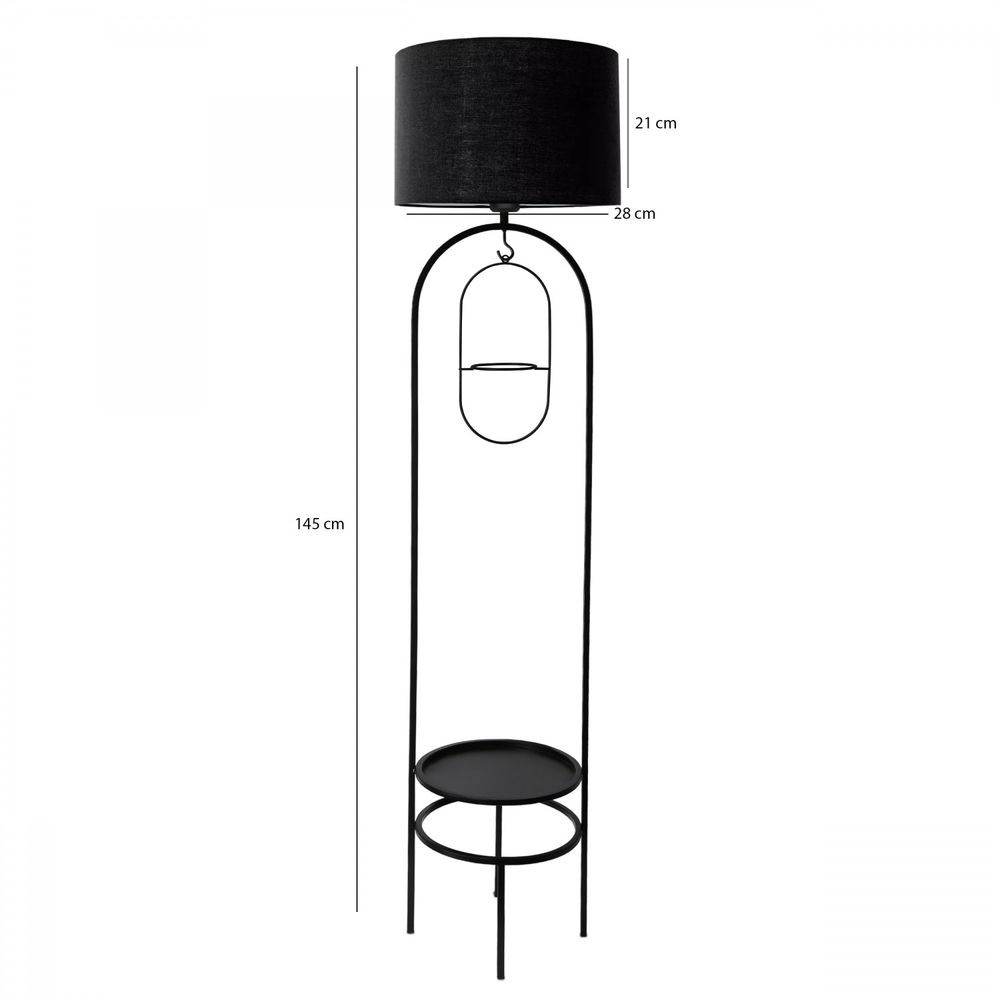 AYD-3683 Crna Podna Lampa slika 4