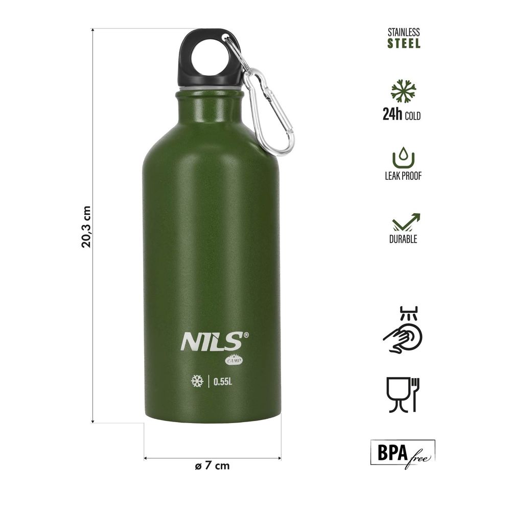 Nc3801 putna boca 550 ml zelena nils camp slika 2