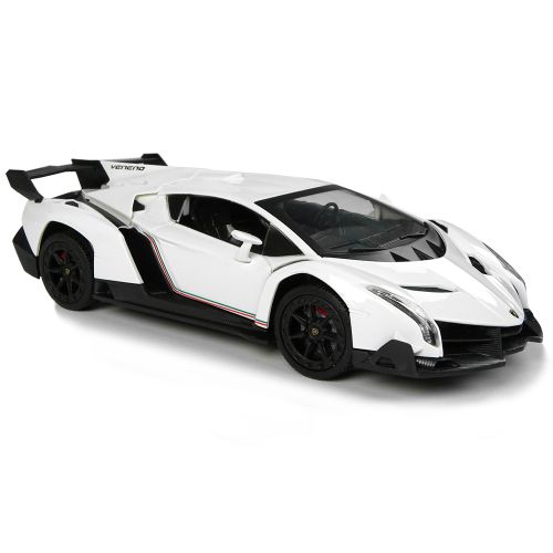 Licencirani auto na daljinsko upravljanje Lamborghini Veneno 2.4 G sa efektima - bijeli slika 3