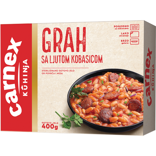 Carnex grah sa ljutom kobasicom 400g slika 1