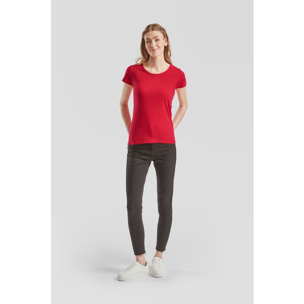 Fruit Of The Loom Majica kratkih rukava Lady Fit 165g - Crvena S slika 2