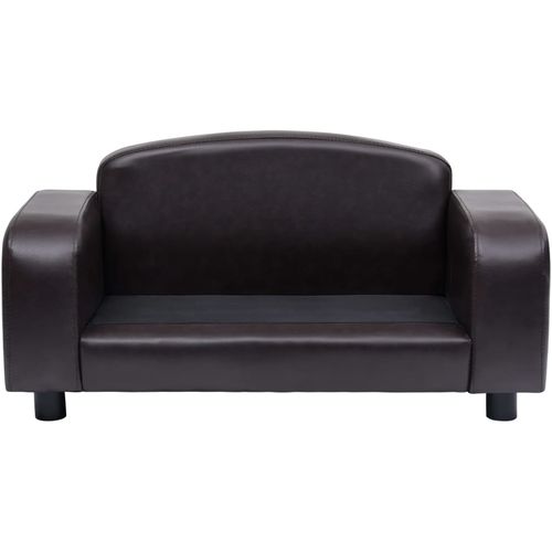 Sofa za pse smeđa 80 x 50 x 40 cm od umjetne kože slika 15