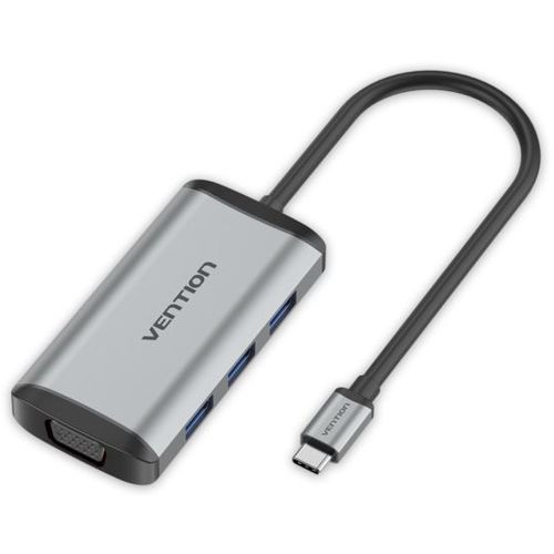 Vention Multi-function USB-C to HDMI VGA USB3.0*3 PD Docking Station, 0.15m slika 1