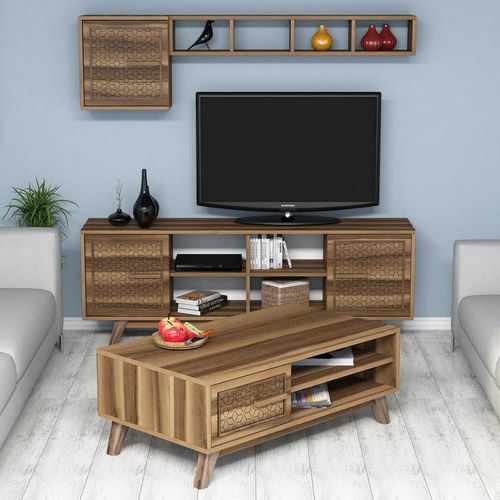 Ayla - Walnut Walnut Living Room Furniture Set slika 2