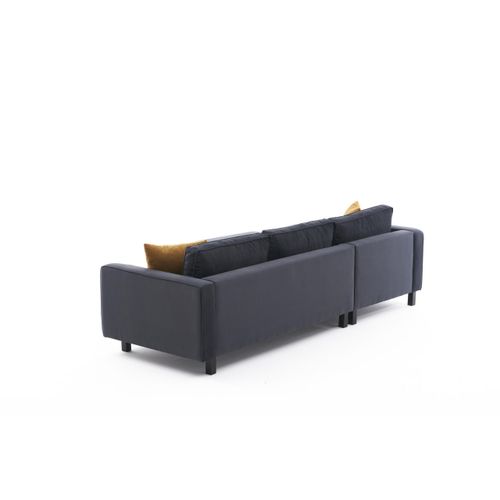 Atelier Del Sofa Kutna garnitura, Antracit, Kale Velvet Left - Anthracite slika 7