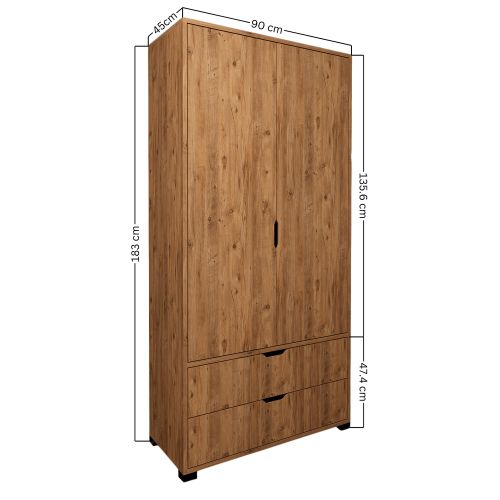 Atlas 1600-51 Atlantic Pine Wardrobe slika 10