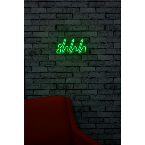 Wallity Ukrasna plastična LED rasvjeta, Shhh - Green slika 12