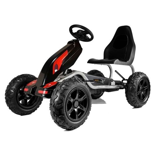 Gokart na pedale B012 - gume na pumpanje - crni slika 4