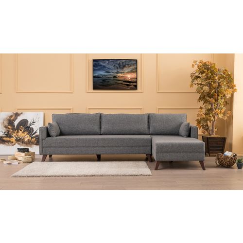 Atelier Del Sofa Kutna garnitura, Sivo, Bella Corner Sofa Right 1 slika 1