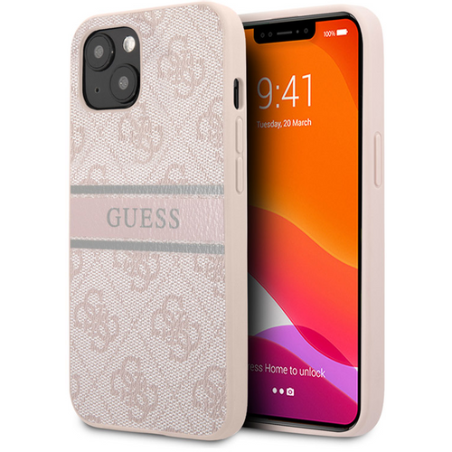 Maska Guess Stripe za iPhone 13 6.1 roze (GUHCP13M4GDPI) slika 1