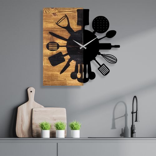 Wallity Ukrasni drveni zidni sat, Wooden Clock 32 slika 2