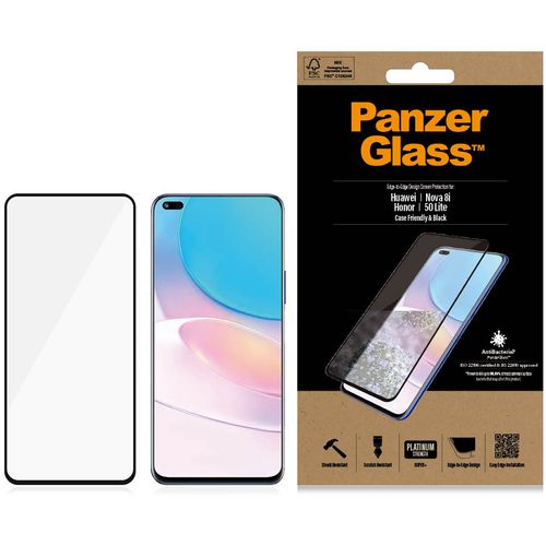 Panzerglass zaštitno staklo za Huawei Nova 8i/Honor 50 Lite case friendly antibacterial black slika 1