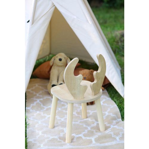 Woody Fashion Dječja stolica DEER CHAIR, smeđa boja slika 3