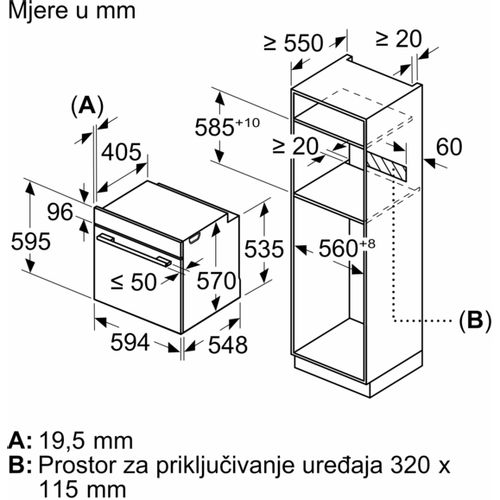 Bosch ugradbena pećnica HRA514BR0 slika 12