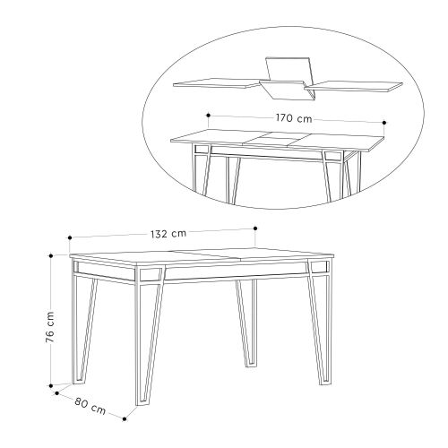 Pal - Light Mocha Light Mocha Extendable Dining Table slika 7