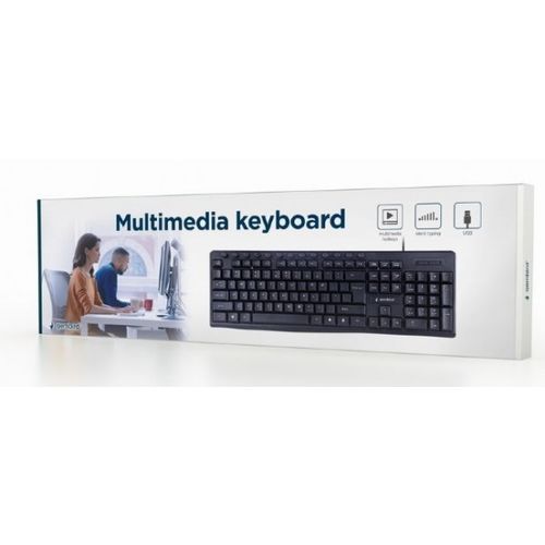 KB-UM-107 ** Gembird Multimedijalna tastatura US layout black USB (436) A slika 2
