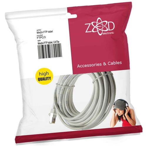 ZED electronic Mrežni FTP kabel, CAT5E, 3 met - FTPC/3 slika 1