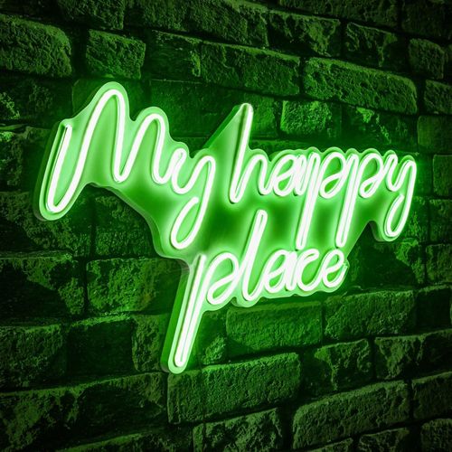 Wallity Zidna LED dekoracija, My Happy Place - Green slika 2