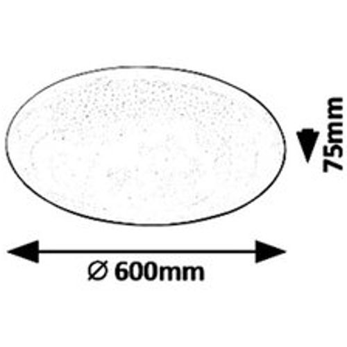 Rabalux Danny, plafonjera,LED 60W,bela,starry slika 4