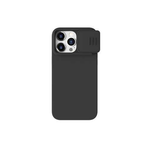 Nillkin CamShield Silky Silicone Case za iPhone 15 Pro Max sa zaštitnikom za kameru - crna slika 1