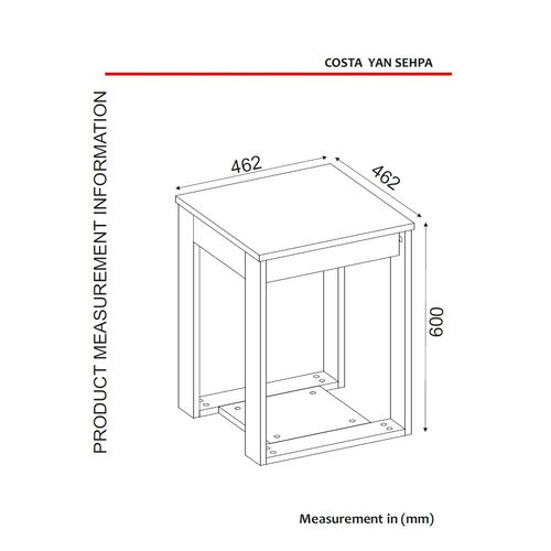 Costa - Patik Beige
Wooden Side Table slika 4