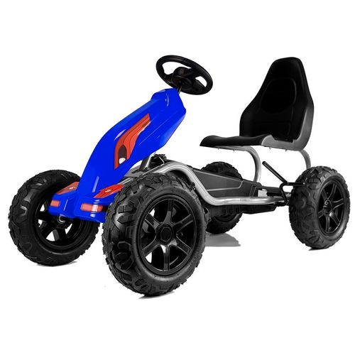 Gokart na pedale B012 - gume na pumpanje - plavi slika 3