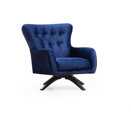 Atelier Del Sofa Arredo v2 - Mornarsko plava fotelja sa naslonom za ruke slika 1