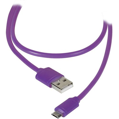 Vivanco USB kabel USB 2.0 USB-A utikač, USB-Micro-B utikač 1.20 m ljubičasta  36255 slika 1
