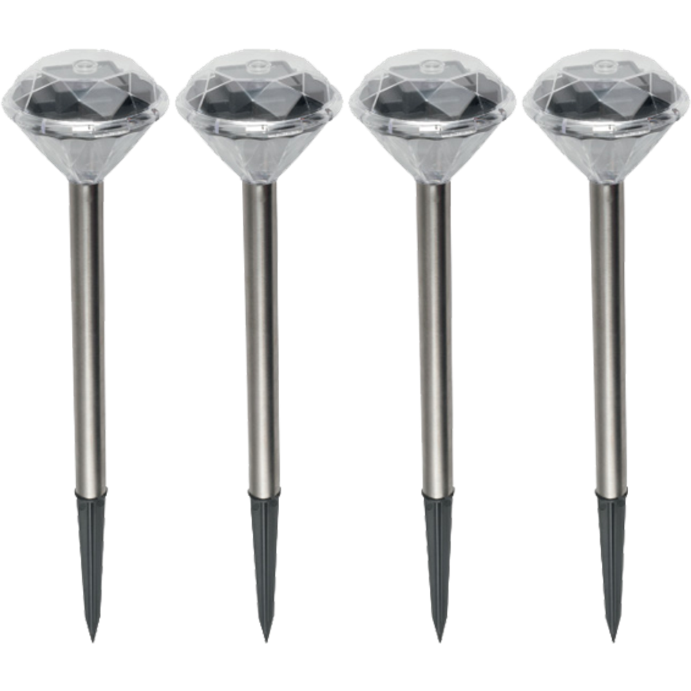 home Solarna vrtna LED lampa, metalna, set 4 komada, 200 mAh - MX 802/4 slika 1