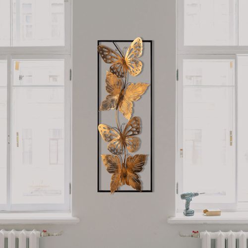 Wallity Butterfly Multicolor Decorative Metal Wall Accessory slika 3
