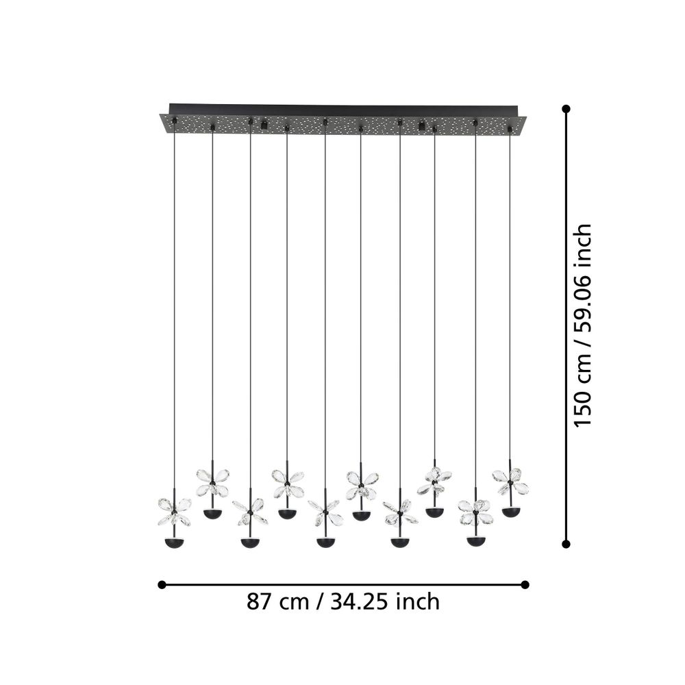 PIANOPOLI 2 Luster - Elegantan LED Luster sa Kristalnim Elementima slika 5