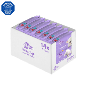 Violeta Baby Double Care vlažne maramice s medom i kamilicom 51/1, 14 komada XXL