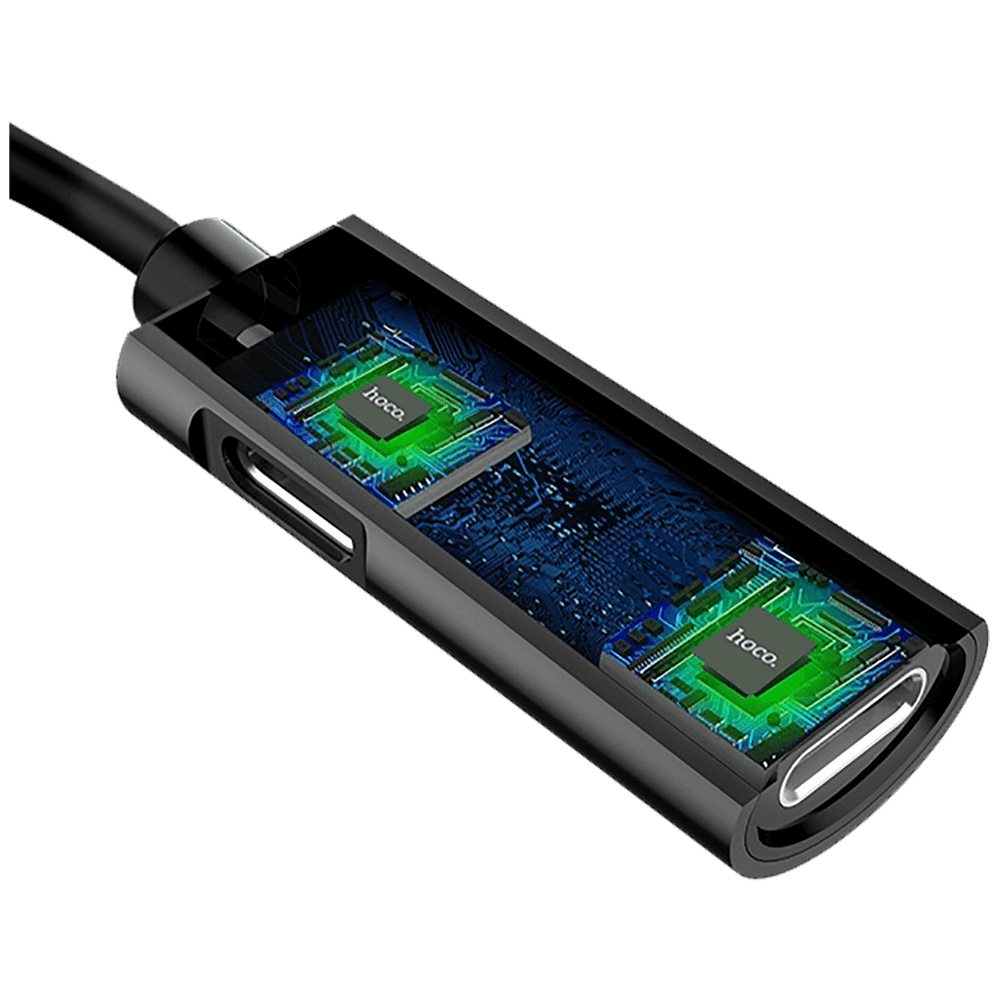 hoco. Adapter za slušalice 2in1, iPhone,Lightning na 2 x Lightning - LS18 Lightning to Lightning slika 3