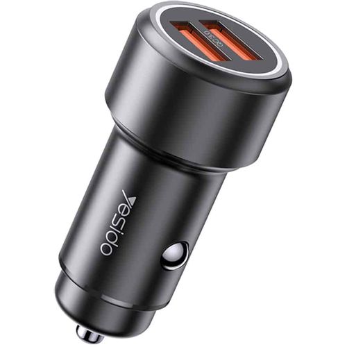 Yesido - Auto punjač (Y43) - 2xUSB QC 3.0 36W - crni slika 1