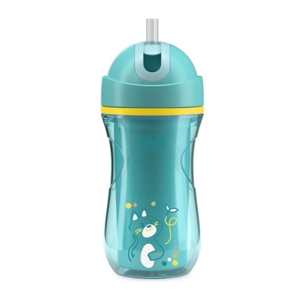 Chicco Termalna flašica sa slamkom Sport Cup 266ml, Teal slika 1