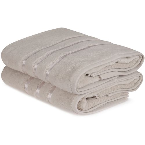 Dolce - Light Brown Light Brown Bath Towel Set (2 Pieces) slika 1