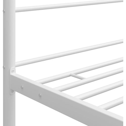Okvir za krevet s nadstrešnicom bijeli metalni 200 x 200 cm slika 5