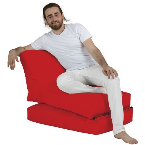 Atelier Del Sofa Vreća za sjedenje, Siesta Sofa Bed Pouf - Red slika 4